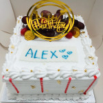 Square Cake with fruits