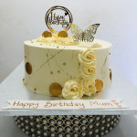 Round Splatter Cakes (Whipping Cream)