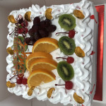 Square Cake with fruits