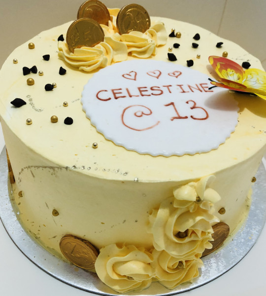 Round Splatter Cakes (Whipping Cream)