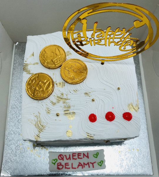 Square Splatter Cakes (Whipping Cream)