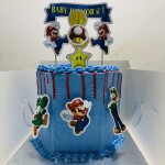 Hexagon Boys Themed Cake(Whipping Cream)