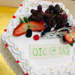 hexagon cake with fruits